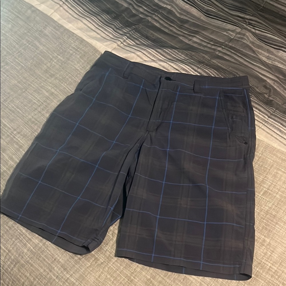 Lululemon Athletica Blue Flat Front Shorts